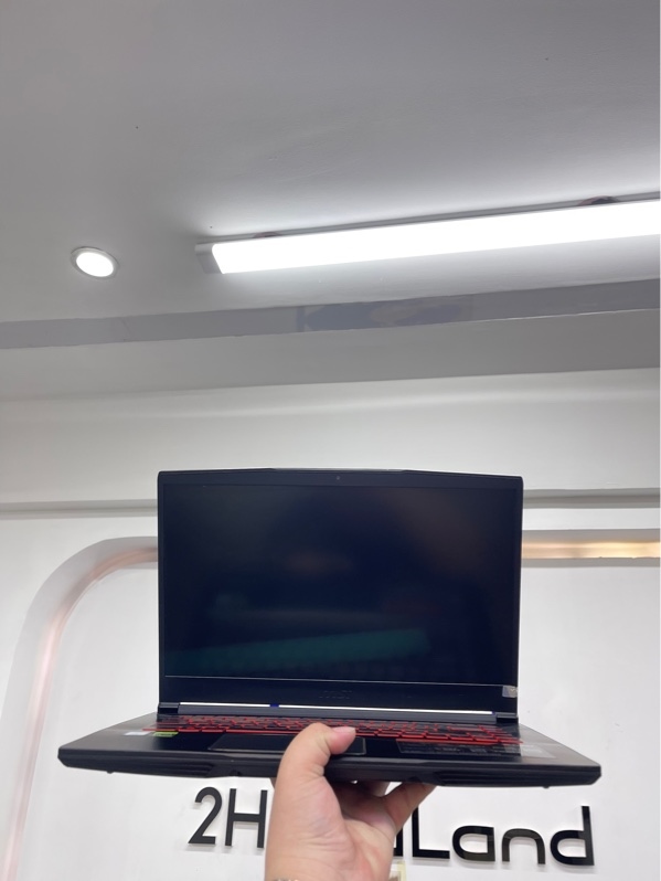 Laptop MSI GF63 Thin 9RCX - i7 9750h 8/512 ssd GTX 1050ti - Màu đen - Pin 100% đã thay - Ngoại hình 97% - Màn tối 4 góc, ám hồng - Kèm sạc