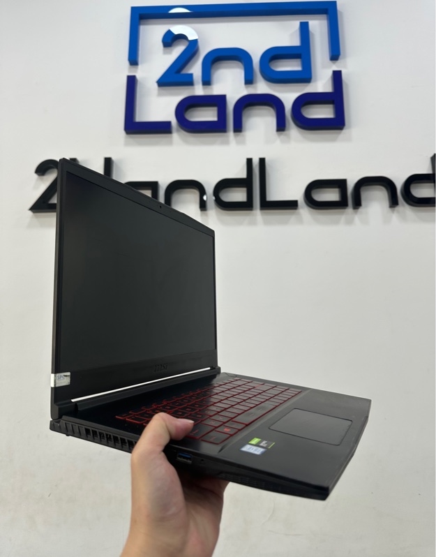 Laptop MSI GF63 Thin 9SCSR - i5 9300H-GTX 1650 Ti with Max-Q Designram-16/512GB SSD (94%)/ 1TB HDD - Pin 79% - Ngoại hình 97% - Màn ám rộp phản quang khung nứt cổng sạc - Kèm sạc