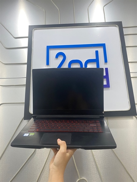 Laptop MSI GF63 Thin 9SCSR - i5-9300H - UHD Graphics 630 gtx 1050 Ti - Ram 16/512GB SSD - 1TB HDD - Pin 83% - Màu đen - Ngoại hình: 98% - Màn ám viền hồng - Body - Kèm sạc 1