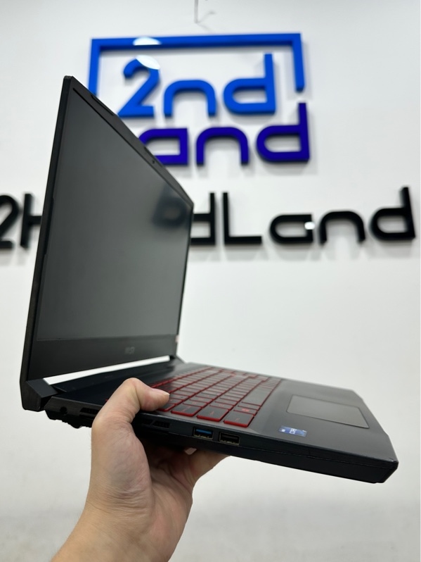 Laptop MSI GF66 11UC - Màn 144Hz - i7 11800H/ RTX 3050 - Ram 16/512GB SSD(83%) - Pin 80% - Màu đen - Ngoại hinh 97% - Đã thay màn 144hz - Kèm sạc