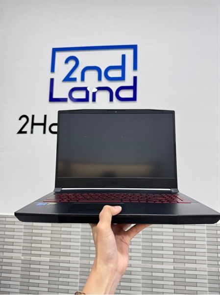 Laptop MSI Katana GF66-114C - i5-11400N - RTX 3050 4GB - 8/512GB - Màu đen - Pin 62% - Ngoại hình 97% - Màn đỏ viền nền đen , rộp màn nhẹ - Body 1