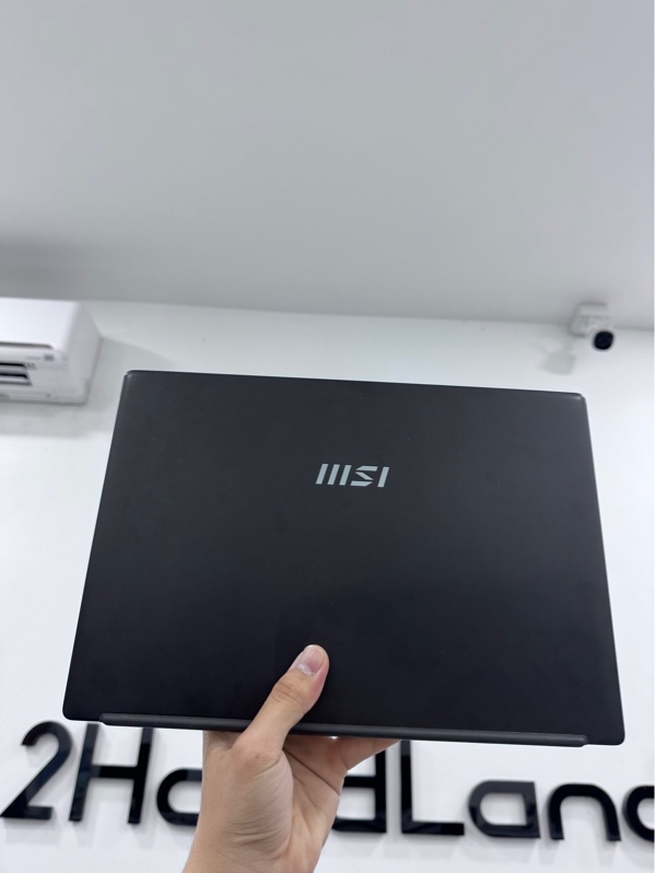 Laptop MSI Modern 14 C7M - Ryzen 7 7730U - 8/512GB - Màu đen - Pin 75% - Ngoại hình 98% - Cấn 1 góc, ổ sức khoẻ 96%, màn bụi trong, vàng viền nhẹ - Kèm sạc