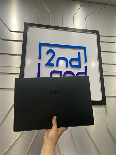 Laptop MSI Modern 15 ASM - AMD Radeon - Ryzen 5 5500U - Ram 8/512GB SSD - Pin 65% - Màu xám xanh - Ngoại hình: 97% -viền ám - Body - Kèm sạc