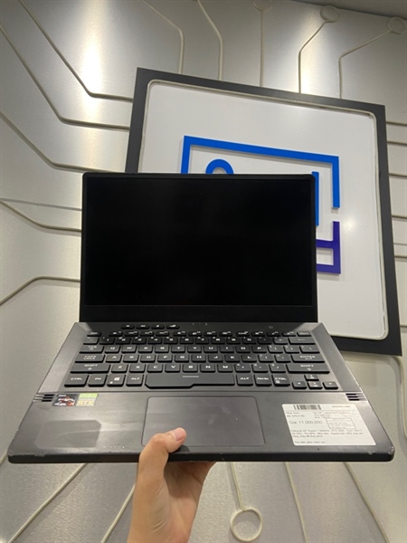 Laptop ROG Zephyrus G14 G401QC - Ryzen 7 5800HS - RTX 3050 - Ram 16/512 GB SSD - Pin 66% - Màu đen - Ngoại hình: 97% - màn ám hồng, máy đã thay phím - Body - Kèm sạc 1