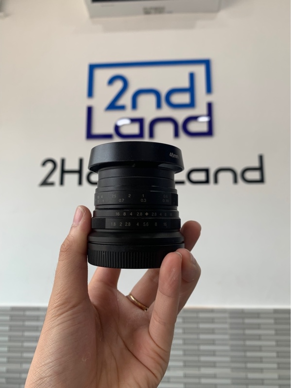 Lens 7Artisans - 25mm - F1.8 HD.MC - Ngàm EOS M - Màu đen - Ngoại hình: 97% - Thiếu nắp che lens - Body