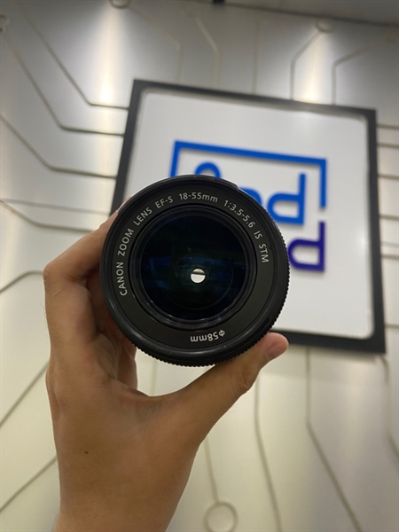 Lens Canon 18-55mm 1:3.5-5.6 IS STM - Màu đen - Ngoại hình: 98% - Bụi trong nhẹ - Body