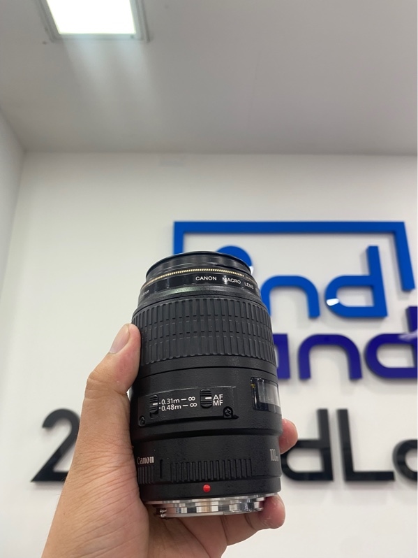 Lens Canon EF 100mm - f2.8 USM - Màu đen - Ngoại hình: 97.5% - Body