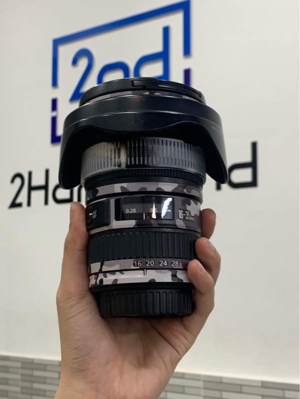 Lens Canon EF 16-35mm 1:2.8 L II USM - Màu đen - Ngoại hình: 98% - Dán skin camo - Body