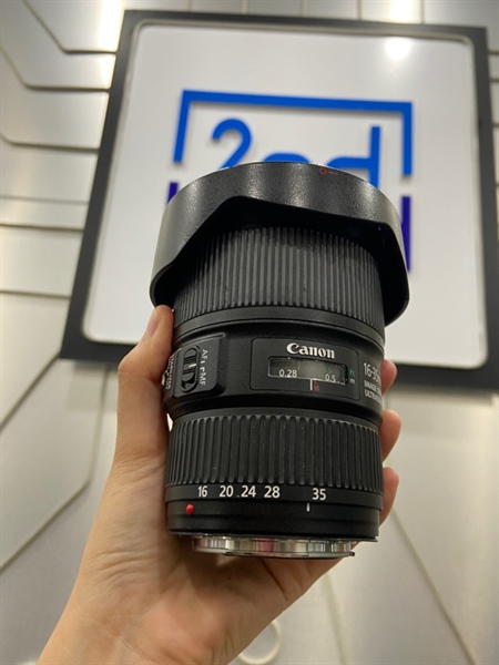 Lens Canon EF 16-35mm 1: 4 L IS USM - Màu đen - Ngoại hình: 98% - Body