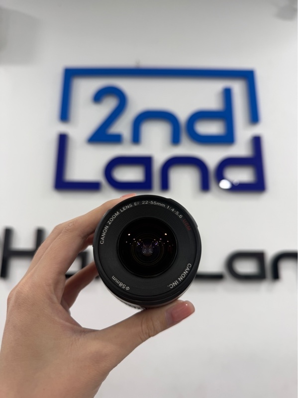 Lens Canon EF 22-55mm f/4-5.6 USM - Màu đen - Ngoại hình 97% - Trầy, bụi trong nhiều , đục lens , vỏ trầy nhiều , ốc sét , chân tiếp xúc oxi hóa , ra ten màu xanh - Kèm 1 cap