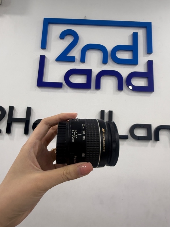 Lens Canon EF 22-55mm f/4-5.6 USM - Màu đen - Ngoại hình 97% - Trầy, bụi trong nhiều , đục lens , vỏ trầy nhiều , ốc sét , chân tiếp xúc oxi hóa , ra ten màu xanh - Kèm 1 cap