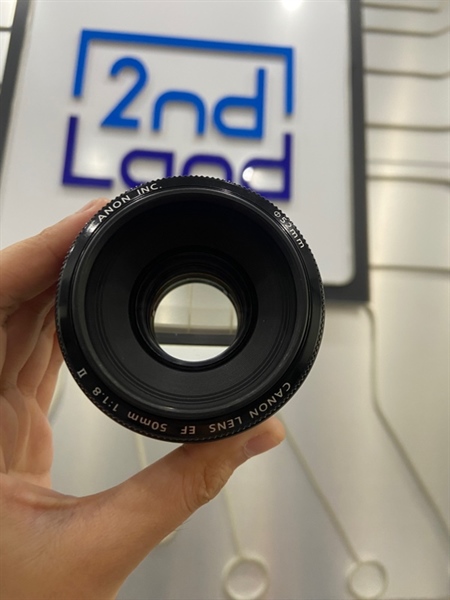 Lens Canon EF 50mm 1:1.8 II - Màu đen - Ngoại hình: 98% - Body