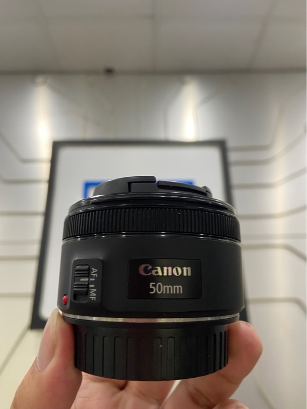Lens Canon EF 50mm 1.8 STM - Màu đen - Ngoại hình: 98% - Đủ cap - Body