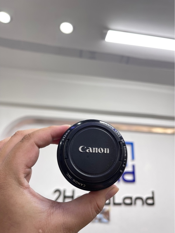 Lens Canon EF 50mm f/1.8 II - Màu đen - Ngoại hình 97.5% - Bụi trong nhẹ - Kèm cap trước sau