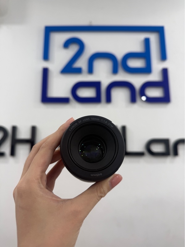 Lens Canon EF 50mm f/1.8 STM - Màu đen - Ngoại hình 97% - Kèm cap