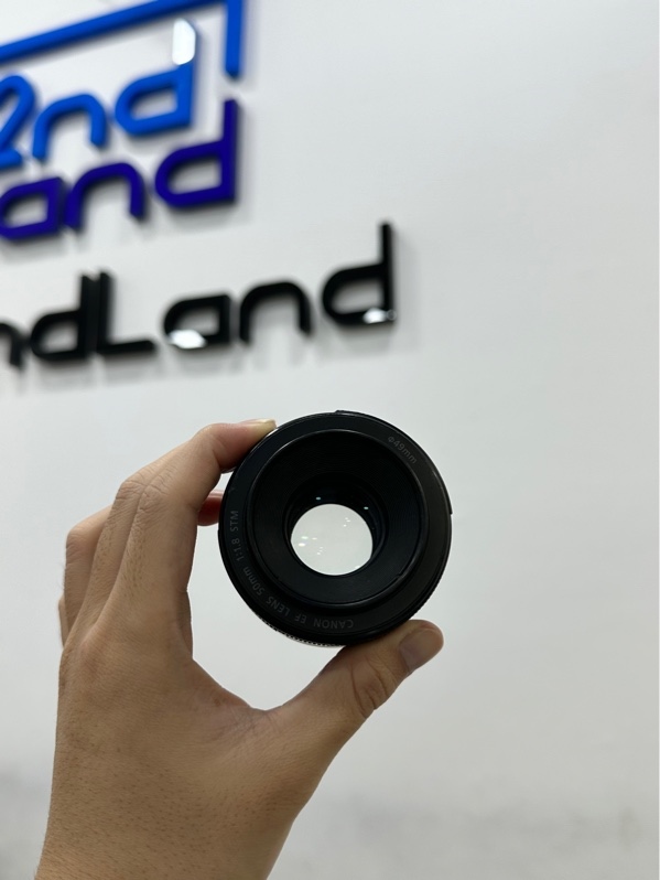 Lens Canon EF 50mm f/1.8 STM - Màu đen - Ngoại hình 97% - Kèm nắp