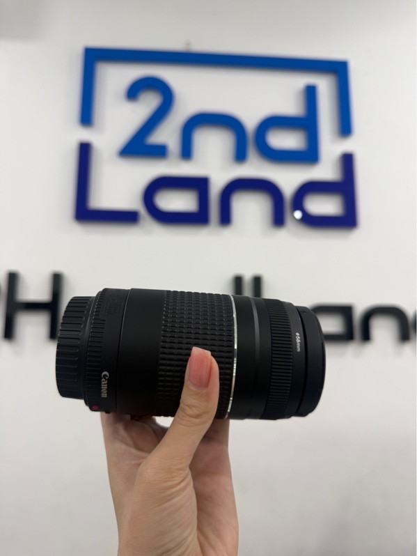 Lens Canon EF 75-300mm 1:4-5.6 III - Màu đen - Ngoại hình 98% - lens bạc màu - Kèm 2 cap