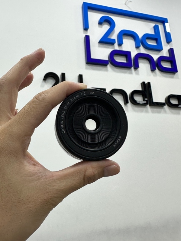 Lens Canon EF-M 22mm 1:2 STM - Màu đen - Ngoại hình 98% - Kèm nắp