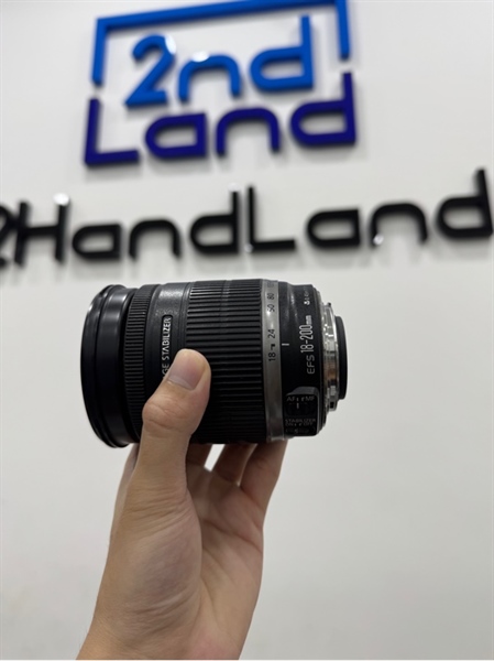 Lens Canon EF-S 18-200mm f/3.5-5.6 IS - Màu đen - Ngoại hình 97% - Kèm 1 nắp đậy 1