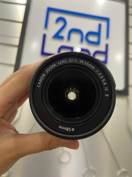 Lens Canon EF-S 18-55mm 1:3.5-5.6 IS II - Màu đen - Ngoại hình: 98% - Mất AF - Body