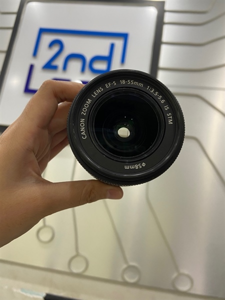Lens Canon EF-S 18-55mm 1:3.5-5.6 IS STM - Màu đen - Ngoại hình: 97% - Body