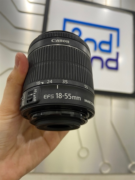 Lens Canon EF-S 18-55mm 1:3.5-5.6 IS STM - Màu đen - Ngoại hình: 98% - Body 1