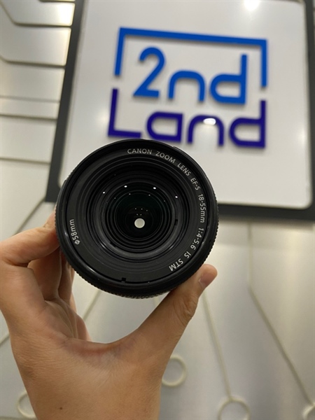 Lens Canon EF-S 18-55mm 1:4-5.6 IS STM - Màu đen - Ngoại hình: 98% - Body