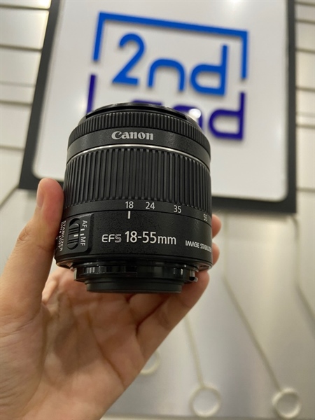Lens Canon EF-S 18-55mm 1:4-5.6 IS STM - Màu đen - Ngoại hình: 98% - Body 1
