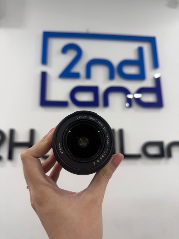 Lens Canon EF-S 18-55mm f/3.5-5.6 IS II - Màu đen - Ngoại hình 97.5% - Kèm cap