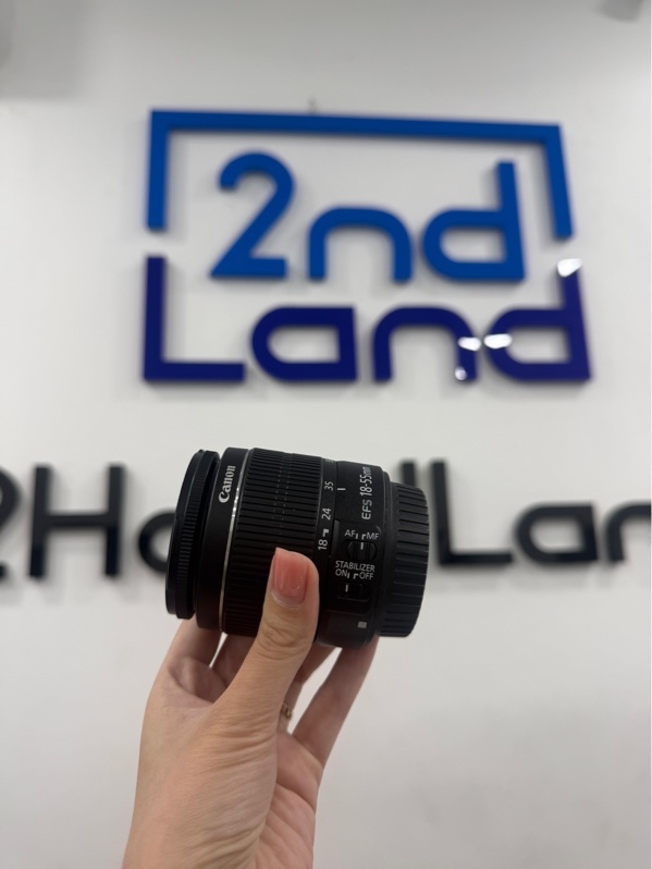 Lens Canon EF-S 18-55mm f/3.5-5.6 IS II - Màu đen - Ngoại hình 97.5% - Kèm cap