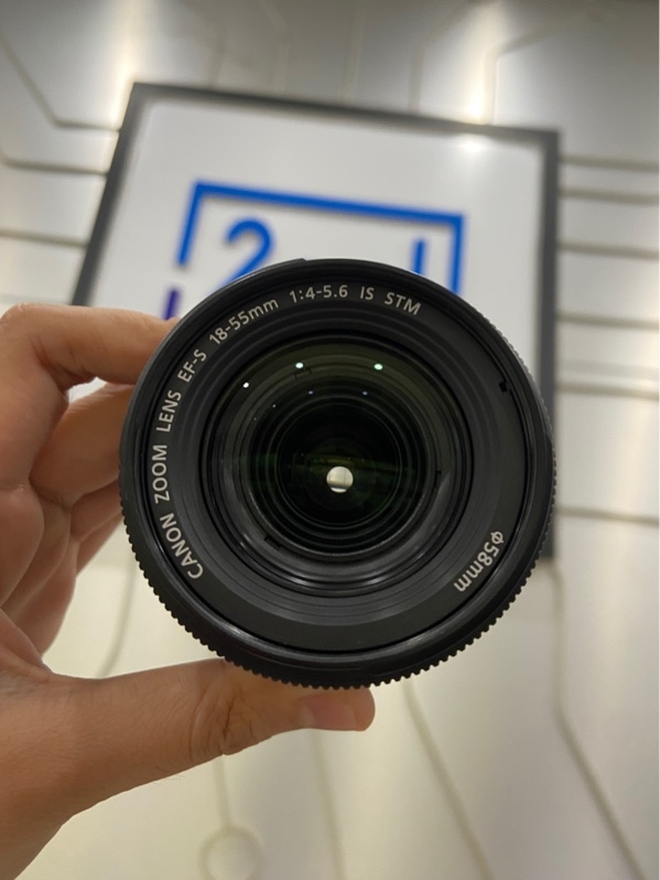 Lens Canon EF-S 18-55mm f/3.5-5.6 IS STM - Màu đen - Ngoại hình: 97.5% - Xước kính - Body