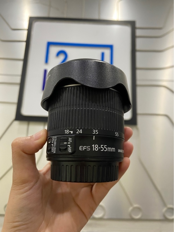 Lens Canon EF-S 18-55mm f/3.5-5.6 IS STM - Màu đen - Ngoại hình: 97% - Body
