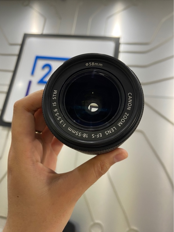 Lens Canon EF-S 18-55mm f/3.5-5.6 IS STM - Màu đen - Ngoại hình: 98% - Body