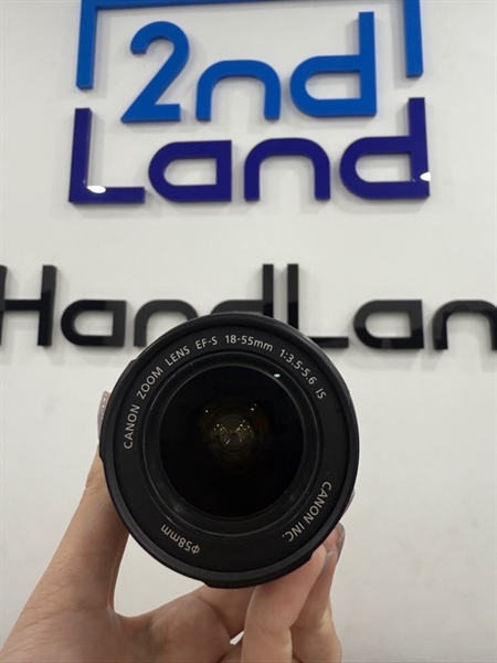 Lens Canon EF-S 18-55mm - Màu đen - Ngoại hình 98% - Nhựa đen phai màu , lens tróc lớp kính - Body