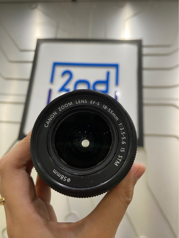 Lens Canon EF-S 18-55mm STM - Màu đen - Ngoại hình: 97% - Body