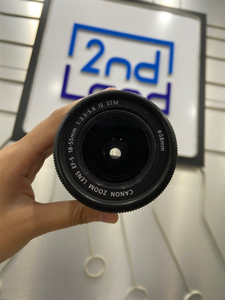 Lens Canon EF-S 18-55mm stm - Màu đen - Ngoại hình: 98% - Body