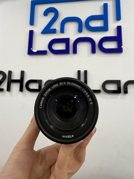 Lens Canon EF-S 55-250mm 1:4-5.6 IS II - Màu đen - Ngoại hình 98% - Body