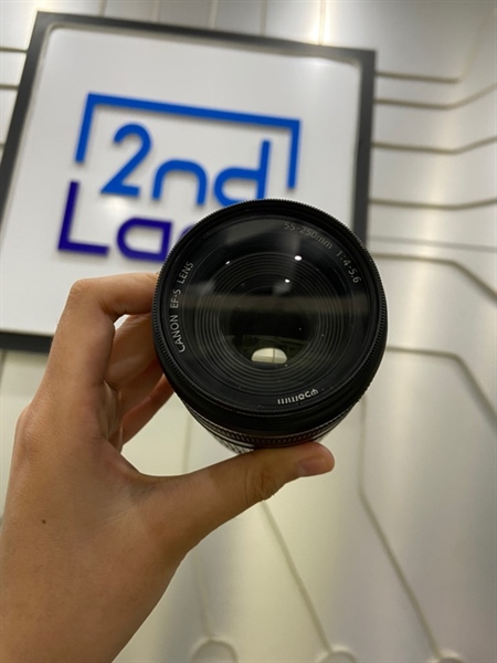 Lens Canon EF-S 55-250mm 1:4-5.6 IS - Màu đen - Ngoại hình: 98% - Body