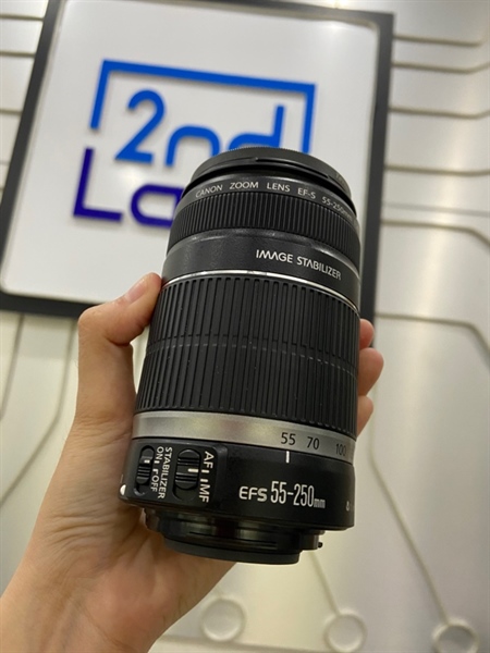 Lens Canon EF-S 55-250mm 1:4-5.6 IS - Màu đen - Ngoại hình: 98% - Body 1