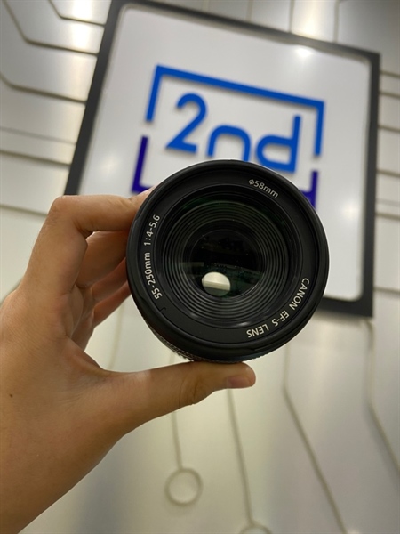 Lens Canon EF-S 55-250mm 1:4-5.6 - Màu đen - Ngoại hình: 98% - Body