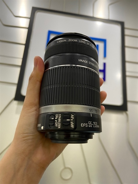 Lens Canon EF-S 55-250mm 1:4-5.6 - Màu đen - Ngoại hình: 98% - Body 1