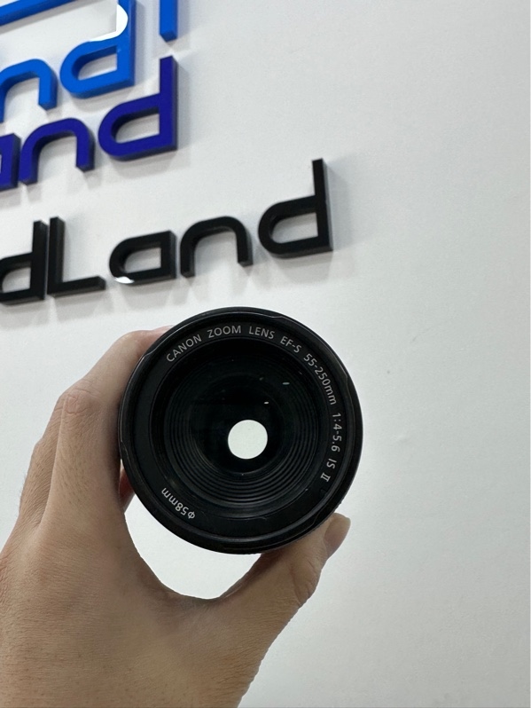 Lens Canon EF-S 55-250mm f/4-5.6 IS II - Màu đen - Ngoại hình 97% - Kèm nắp đậy