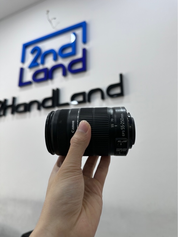 Lens Canon EF-S 55-250mm f/4-5.6 IS II - Màu đen - Ngoại hình 97% - Kèm nắp đậy