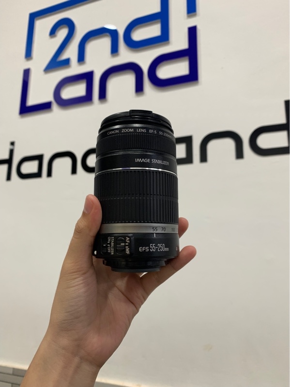Lens Canon EF-S 55-250mm - F/4-5.6 IS - Màu đen - Ngoại hình: 97% - Body