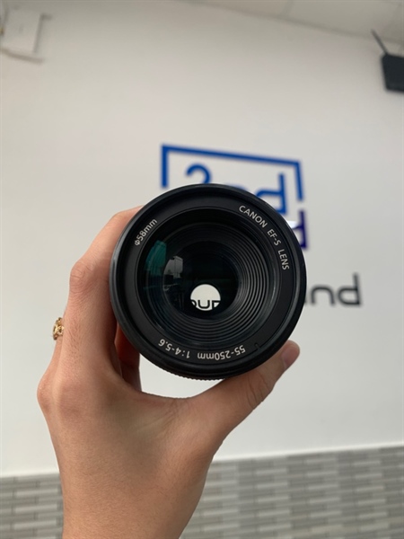 Lens Canon EF-S 55-250mm - F4-5.6 IS - Màu đen - Ngoại hình: 97% - Body 2