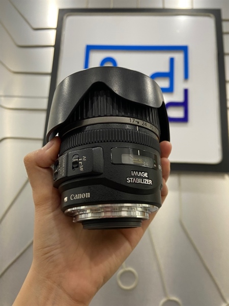 Lens Canon EFS 17-85mm 1:4-5.6 IS USM - Màu đen - Ngoại hình: 97% - Bụi trong nhẹ, nứt kính thước đo - Body 1