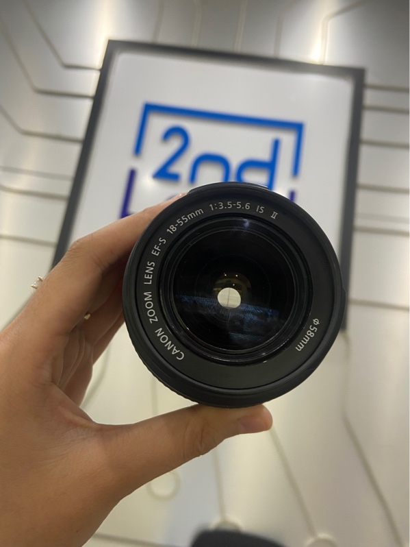Lens Canon EFS 18-55mm - 1:3.5-5.6 IS II - Màu đen - Ngoại hình: 98% - Body