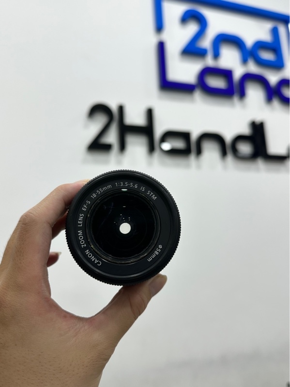 Lens Canon EFS 18-55mm 1:4-5.6 IS STM - Màu đen - Ngoại hình 97% - Body.