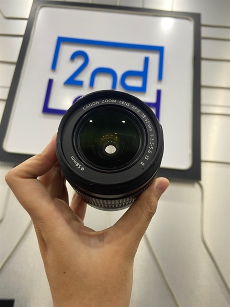 Lens Canon EFS 18-55mm - Macro 0.25m/0.8ft 1:3.5-5.6 IS 2 - Màu đen - Ngoại hình: 98% - Bụi nhẹ - Body