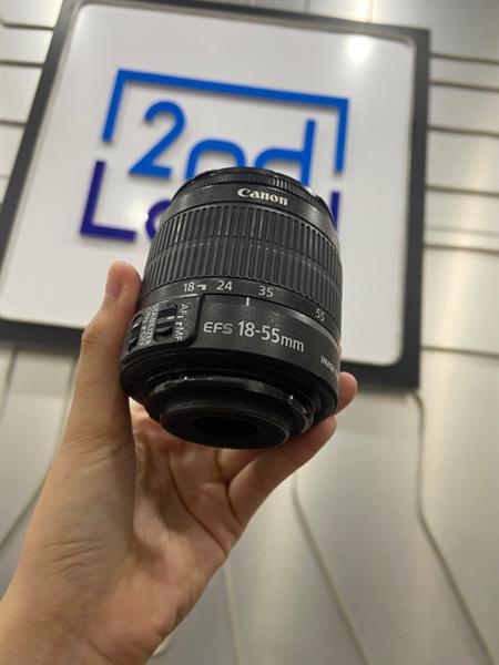 Lens Canon EFS 18-55mm - Macro 0.25m/0.8ft 1:3.5-5.6 IS 2 - Màu đen - Ngoại hình: 98% - Bụi nhẹ - Body 1
